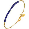 Bijoux Orusbijoux Bracelet Cha&icirc;ne Argent Dor&eacute; Avec Pierres Lapis Bleu