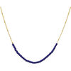Bijoux Orusbijoux Collier Cha&icirc;ne Argent Dor&eacute; Avec Pierres Lapis Bleu