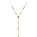 Collier Orusbijoux Collier En Argent Cravate Dor&eacute; Pierre Naturelle Lapis Bleu Grenoble