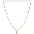 Collier Orusbijoux Collier Argent Dor&eacute; &eacute;toile En Zirconium Blanc Et Perles Dor&eacute; Grenoble