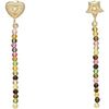 Boucles oreilles Orusbijoux Boucles D'oreilles Argent Dor&eacute; Pendantes C?ur Et &eacute;toile Dor&eacute;