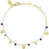 Bracelets Orusbijoux Bracelet Argent Dor&eacute; Pampilles Et Pierres Lapis Bleu