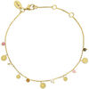 Bijoux Orusbijoux Bracelet Argent Dor&eacute; Pampilles Et Pierres Multi-tourmaline Dor&eacute;