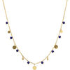 Collier Orusbijoux Collier Argent Dor&eacute; Pampilles Et Pierres Naturelles Lapis Bleu