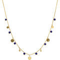 Collier Orusbijoux Collier Argent Dor&eacute; Pampilles Et Pierres Naturelles Lapis Bleu Grenoble