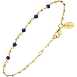 Bijoux Orusbijoux Bracelet Argent Dor&eacute; Pierres Lapis Bleu