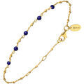 Bijoux Orusbijoux Bracelet Argent Dor&eacute; Pierres Lapis Bleu
