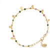 Bijoux Orusbijoux Bracelet Argent Dor&eacute; Petites Perles Pampilles Et Pierre Dor&eacute;