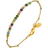 Bijoux Orusbijoux Bracelet Cha&icirc;ne Argent Dor&eacute; Avec Pierres Tourmaline Dor&eacute;