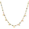 Bijoux Orusbijoux Collier Argent Dor&eacute; Petites Perles Pampilles Et Pierre Dor&eacute;