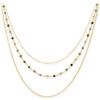 Collier Orusbijoux Collier Argent Dor&eacute; Triple Collier Petite Perles Pierre Dor&eacute;