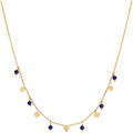 Bijoux Orusbijoux Collier Argent Dor&eacute; Pampilles De Forme G&eacute;om&eacute;trique Et Bleu