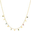 Collier Orusbijoux Collier Argent Dor&eacute; Pampilles De Forme Lune C?ur Et Pierre Dor&eacute;