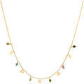 Colliers sur Grenoble : Collier Orusbijoux Collier Argent Dor&eacute; Pampilles De Forme Lune C?ur Et Pierre Dor&eacute;