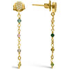 Boucles oreilles Orusbijoux Boucles D'oreilles Argent Dor&eacute; Pendantes Gouttes Pierres Dor&eacute;