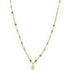 Collier Orusbijoux Collier Argent Dor&eacute; Goutte Serti Blanc Pierres Dor&eacute;