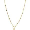 Collier Orusbijoux Collier Argent Dor&eacute; Goutte Serti Blanc Pierres Dor&eacute; Grenoble