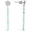 Boucles oreilles Orusbijoux Boucles D'oreilles Argent Pendantes Rondes Pierres Argent&eacute;