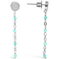 Boucles oreilles Orusbijoux Boucles D'oreilles Argent Pendantes Rondes Pierres Argent&eacute; Grenoble