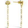Boucles oreilles Orusbijoux Boucles D'oreilles Argent Dor&eacute; Pendantes Gouttes Pierres Dor&eacute;