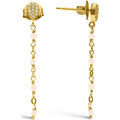 Boucles oreilles Orusbijoux Boucles D'oreilles Argent Dor&eacute; Pendantes Gouttes Pierres Dor&eacute; Grenoble