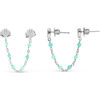 Bijoux Orusbijoux Boucles D'oreilles Argent Rhodi&eacute; Doubles Reli&eacute;es Gouttes Argent&eacute;