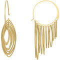 Boucles oreilles Orusbijoux Boucles D'oreilles Argent Dor&eacute; Diamant&eacute; Abondance Dor&eacute;