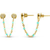 Bijoux Orusbijoux Boucles D'oreilles Argent Dor&eacute; Doubles Reli&eacute;es C?ur Dor&eacute;
