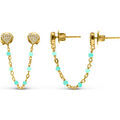 Bijoux Orusbijoux Boucles D'oreilles Argent Dor&eacute; Doubles Reli&eacute;es C?ur Dor&eacute; Grenoble