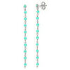 Boucles oreilles Orusbijoux Boucles D'oreilles Argent Rhodi&eacute; Chaine Longue Et Pierres Argent&eacute;