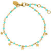 Bijoux Orusbijoux Bracelet Argent Dor&eacute; &eacute;toiles Pierres Naturelles Amazonite Dor&eacute;