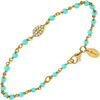 Bracelets Orusbijoux Bracelet Argent Dor&eacute; Goutte Serti Blanc Pierres Amazonite Dor&eacute;