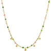Bijoux Orusbijoux Collier Argent Dor&eacute; Pampilles &eacute;toiles Et Pierres Multi Dor&eacute;