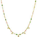 Bijoux Orusbijoux Collier Argent Dor&eacute; Pampilles &eacute;toiles Et Pierres Multi Dor&eacute;
