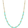 Collier Orusbijoux Collier Argent Dor&eacute; Perles Dor&eacute;e Et Pierres Amazonite Dor&eacute;