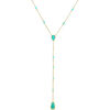 Collier Orusbijoux Collier Argent Dor&eacute; Cravate Pierres Turquoise Bleu