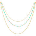 Collier Orusbijoux Collier Argent Dor&eacute; Triple Collier Petite Perles Pierre Dor&eacute; Grenoble