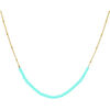 Bijoux Orusbijoux Collier Cha&icirc;ne Argent Dor&eacute; Avec Perles Amazonite Dor&eacute;