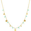 Collier Orusbijoux Collier Argent Dor&eacute; Pampilles Et Pierres Amazonite Dor&eacute;