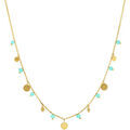 Colliers sur Grenoble : Collier Orusbijoux Collier Argent Dor&eacute; Pampilles Et Pierres Amazonite Dor&eacute;