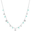 Collier Orusbijoux Collier Argent Rhodi&eacute; Pampilles Et Pierres Amazonite Argent&eacute;