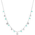 Collier Orusbijoux Collier Argent Rhodi&eacute; Pampilles Et Pierres Amazonite Argent&eacute; Grenoble