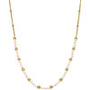Collier Orusbijoux Collier Argent Dor&eacute; Perles Dor&eacute;e Et Pierres Opale Rose Dor&eacute;