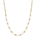 Collier Orusbijoux Collier Argent Dor&eacute; Perles Dor&eacute;e Et Pierres Opale Rose Dor&eacute; Grenoble