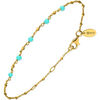 Bracelets Orusbijoux Bracelet Argent Dor&eacute; Pierres Naturelles Turquoise Bleu