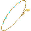 Bracelets Orusbijoux Bracelet Argent Dor&eacute; Pierres Naturelles Turquoise Bleu Grenoble