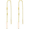 Bijoux Orusbijoux Boucles D'oreilles Fil Argent Dor&eacute; Pierres Naturelles Opale Dor&eacute;