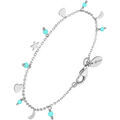 Bracelets Orusbijoux Bracelet Argent Pampilles De Forme Lune C?ur Et Pierre Argent&eacute; Grenoble