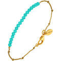 Bijoux Orusbijoux Bracelet Cha&icirc;ne Argent Dor&eacute; Avec Pierres Amazonite Dor&eacute;
