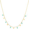 Collier Orusbijoux Collier Argent Dor&eacute; Pampilles De Forme Lune C?ur Et Pierre Dor&eacute;